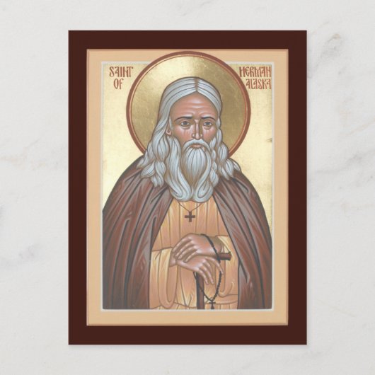 St. Herman van de Alaska Prayer Card Briefkaart (Voorkant)