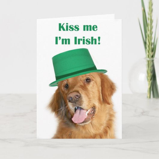 St het golden retriever van het Pasteitje Kaart (Voorkant)