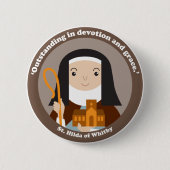 St. Hilda of Whitby Ronde Button 5,7 Cm (Voorkant)