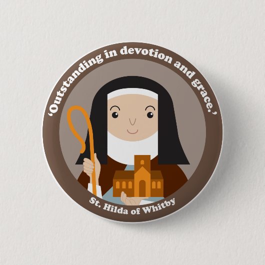 St. Hilda of Whitby Ronde Button 5,7 Cm (Voorkant)
