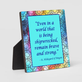 St Hildegard van Bingen Quote Plaque w/Easel Fotoplaat