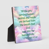 St Hildegard van Bingen Quote Plaque w/Easel Fotoplaat (Voorkant)