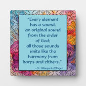St Hildegard van Bingen Quote Plaque w/Easel Fotoplaat (Voorkant)