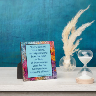 St Hildegard van Bingen Quote Plaque w/Easel Fotoplaat