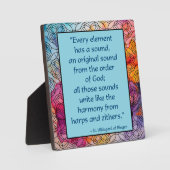 St Hildegard van Bingen Quote Plaque w/Easel Fotoplaat (Voorkant)