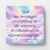 St Hildegard van Bingen Quote Plaque w/Easel Fotoplaat (Voorkant)