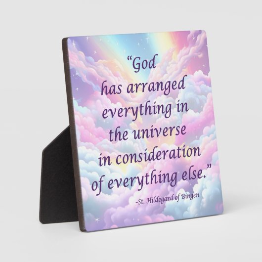 St Hildegard van Bingen Quote Plaque w/Easel Fotoplaat (Voorkant)