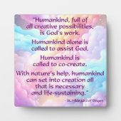 St Hildegard van Bingen Quote Plaque w/Easel Fotoplaat (Voorkant)