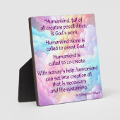 St Hildegard van Bingen Quote Plaque w/Easel Fotoplaat (Voorkant)