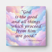 St Hildegard van Bingen Quote Plaque w/Easel Fotoplaat (Voorkant)