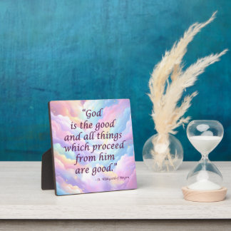 St Hildegard van Bingen Quote Plaque w/Easel Fotoplaat