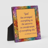 St Hildegard van Bingen Quote Plaque w/Easel Fotoplaat (Voorkant)