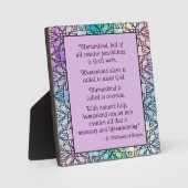 St Hildegard van Bingen Quote Plaque w/Easel Fotoplaat (Voorkant)