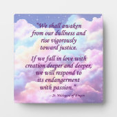 St Hildegard van Bingen Quote Plaque w/Easel Fotoplaat (Voorkant)