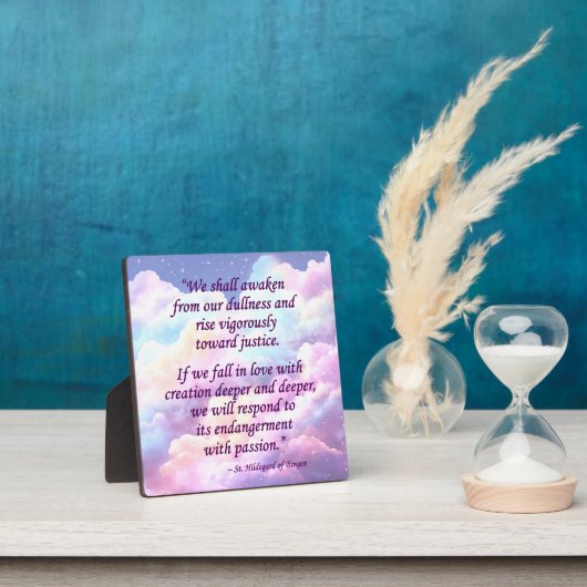 St Hildegard van Bingen Quote Plaque w/Easel Fotoplaat (Insitu)