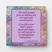 St Hildegard van Bingen Quote Plaque w/Easel Fotoplaat (Voorkant)