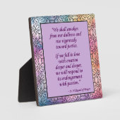 St Hildegard van Bingen Quote Plaque w/Easel Fotoplaat (Voorkant)