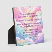 St Hildegard van Bingen Quote Plaque w/Easel Fotoplaat (Voorkant)