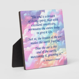 St Hildegard van Bingen Quote Plaque w/Easel Fotoplaat