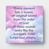 St Hildegard van Bingen Quote Plaque w/Easel Fotoplaat (Voorkant)