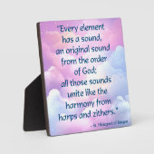 St Hildegard van Bingen Quote Plaque w/Easel Fotoplaat (Voorkant)