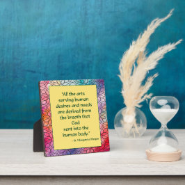 St Hildegard van Bingen Quote Plaque w/Easel Fotoplaat