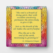 St Hildegard van Bingen Quote Plaque w/Easel Fotoplaat (Voorkant)