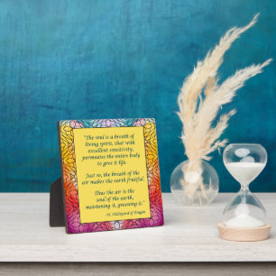 St Hildegard van Bingen Quote Plaque w/Easel Fotoplaat