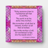 St Hildegard van Bingen Quote Plaque w/Easel Fotoplaat (Voorkant)