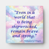 St Hildegard van Bingen Quote Plaque w/Easel Fotoplaat (Voorkant)