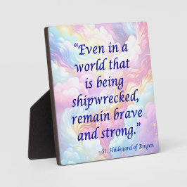 St Hildegard van Bingen Quote Plaque w/Easel Fotoplaat