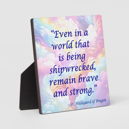 St Hildegard van Bingen Quote Plaque w/Easel Fotoplaat (Voorkant)