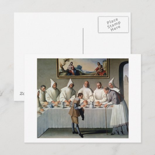 St. Hugh of Cluny (1024-1109) in de fabriek van Briefkaart (Voorkant / Achterkant)