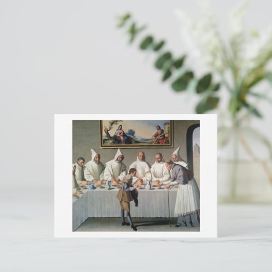 St. Hugh of Cluny (1024-1109) in de fabriek van Briefkaart (Staand voorkant)