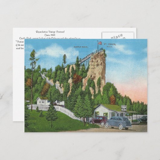 St. Ignace Michigan Briefkaart (Voorkant / Achterkant)