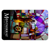 St. Ignatius Glas in lood met Montserrat Logo Magneet (Horizontaal)