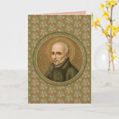 St. Ignatius Loyola (BK 050) Blanco groet/Nota Kaart (Gele Bloem)
