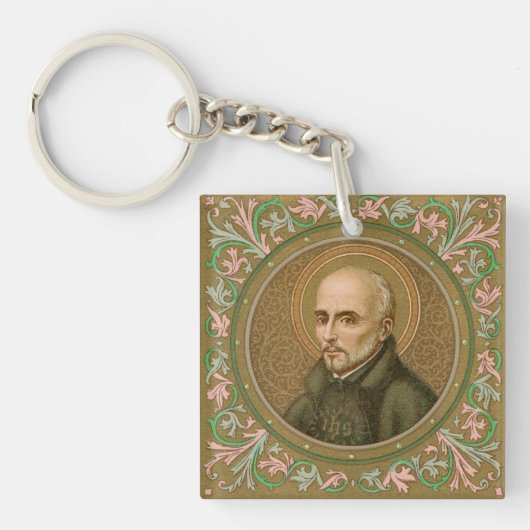 St. Ignatius Loyola (BK 050; motto in het Engels) Sleutelhanger (Voorkant)