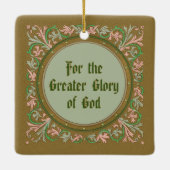 St. Ignatius Loyola (BK 050; Motto) Keramisch Ornament (Achterkant)
