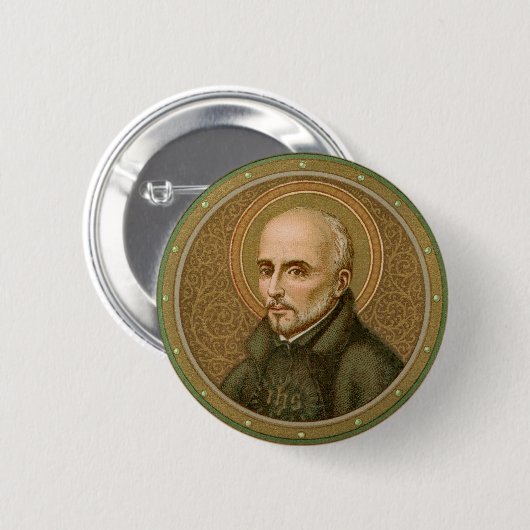 St. Ignatius Loyola (BK 050) Ronde Button 5,7 Cm (Voorkant /achterkant)