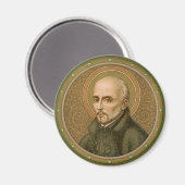 St. Ignatius Loyola (BK 050) Ronde Magneet (Voorkant / Achterkant)
