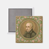 St. Ignatius Loyola (BK 050) Square Magneet (Voorkant / Achterkant)
