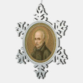 St. Ignatius Loyola (BK 050) Tin Sneeuwvlok Ornament (Rechts)