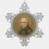 St. Ignatius Loyola (BK 050) Tin Sneeuwvlok Ornament (Voorkant)