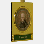 St. Ignatius Loyola (BK 050) Verguld Banner Ornament (Rechts)