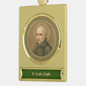 St. Ignatius Loyola (BK 050) Verguld Banner Ornament (Links)