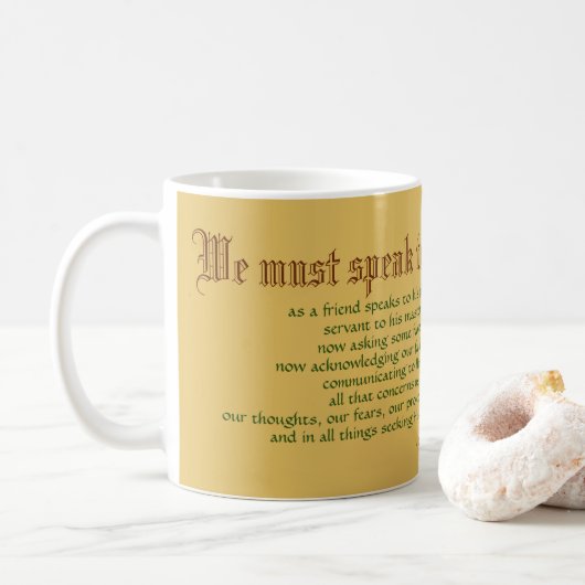 St. Ignatius Loyola (JM 27; Citaat) Coffee Mok (Met donut)