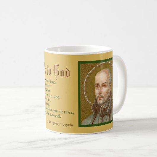 St. Ignatius Loyola (JM 27; Citaat) Coffee Mok (Voorkant rechts)