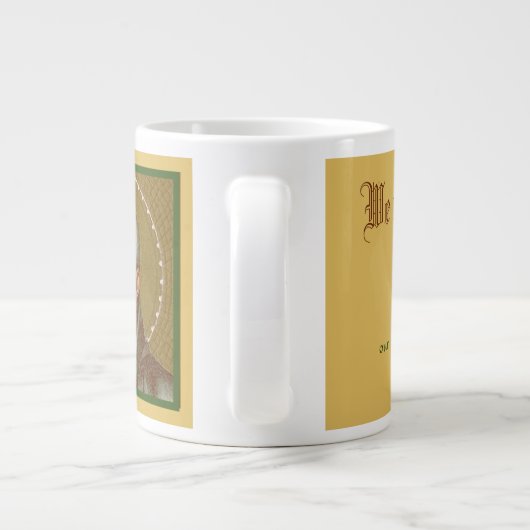 St Ignatius Loyola (JM 27; Citaat) Giant Coffee Mo Grote Koffiekop (Achterkant)