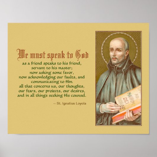 St. Ignatius Loyola (JM 27; Citaat) Poster (Voorkant)